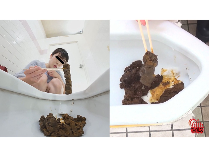 徹底観察 うんこを嗅ぐ女と弄る女